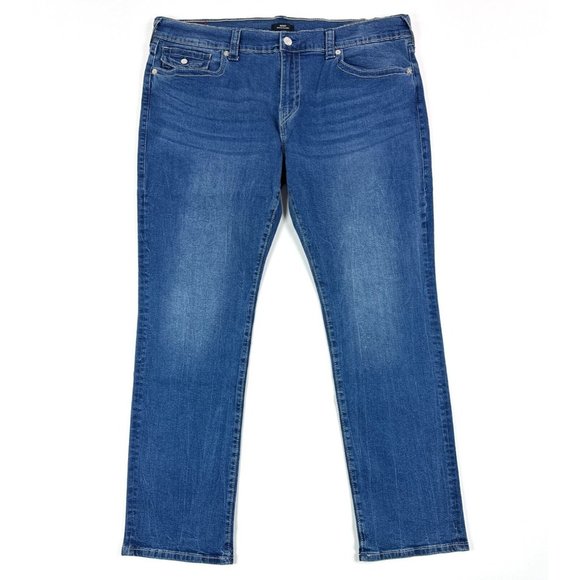 True Religion Other - True Religion Ricky Mens 42 Flap Pocket Relaxed Straight Blue Jeans Denim 106697
